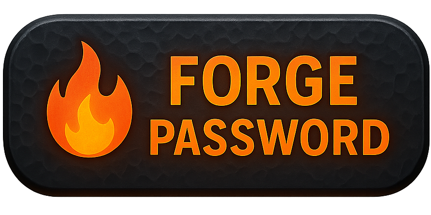 Forge Password Button with metallic texture